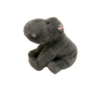The Petting Zoo Gray Elephant Huggable Floppy Hippo Hippopotamus 11" Plush Toy